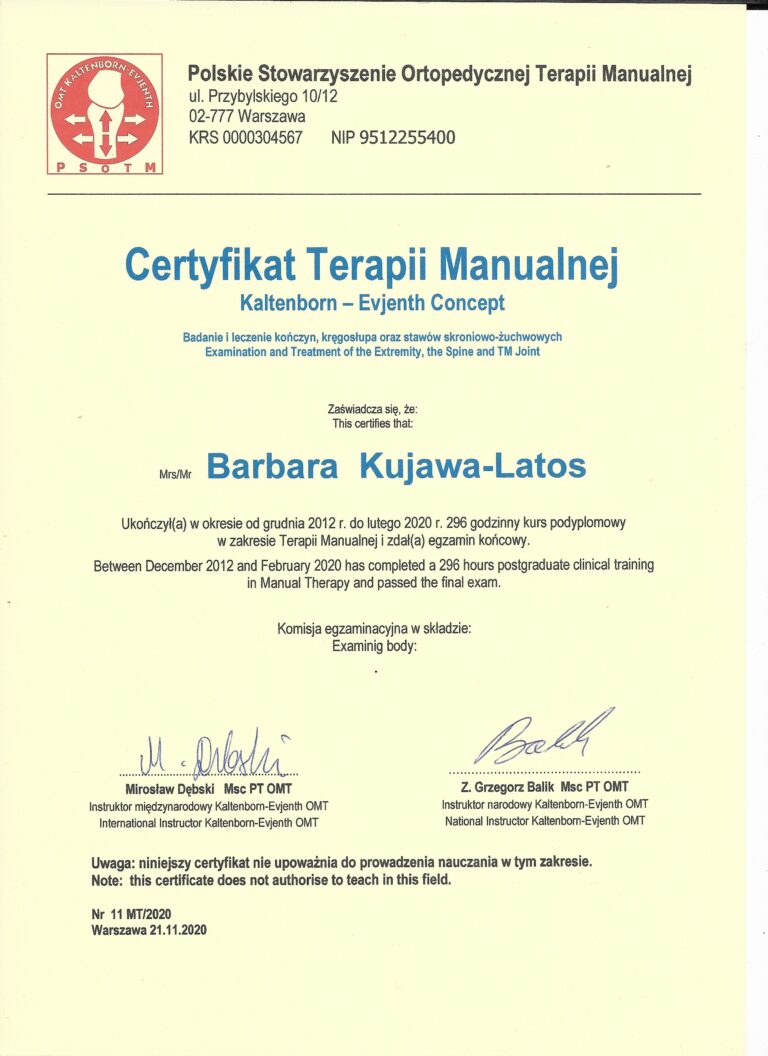 certyfikat TM